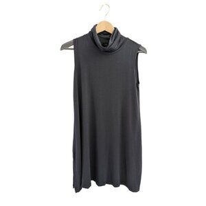 Comfy USA Lagenlook Casual Turtleneck Sleeveless Casual Top